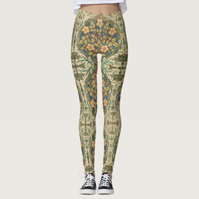 William Morris Rose Wreath Cushion Cover Classic Leggings (Front)