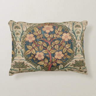 William Morris Rose Wreath Vintage Flowering Rose Decorative Cushion