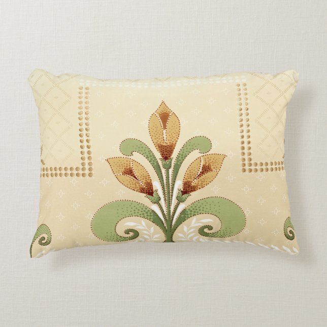 William Morris Row of Lilies Accent Pillow (Front)