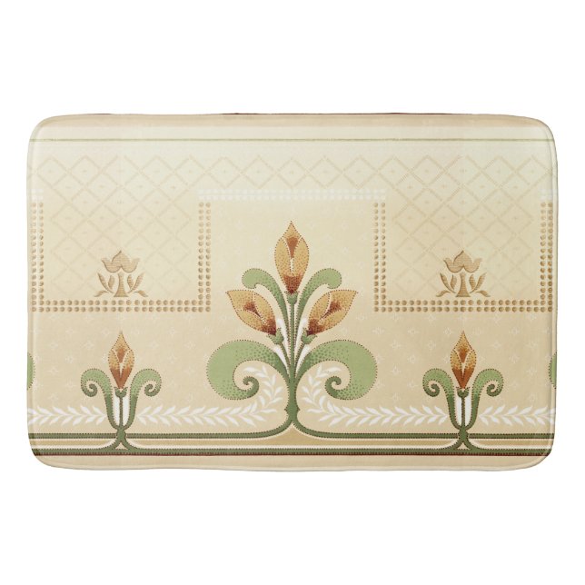 William Morris Row of Lilies  Bath Mat (Front)