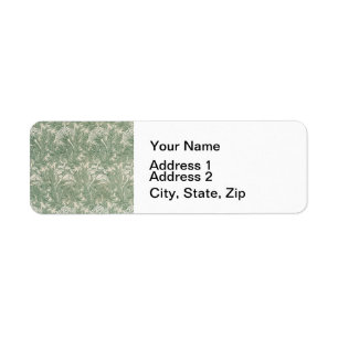 William Morris Sage Green Tulip Pattern: Vintage