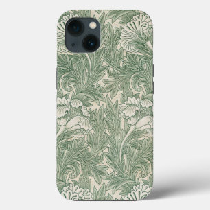 William Morris Sage Green Tulip Pattern: Vintage iPhone 13 Case