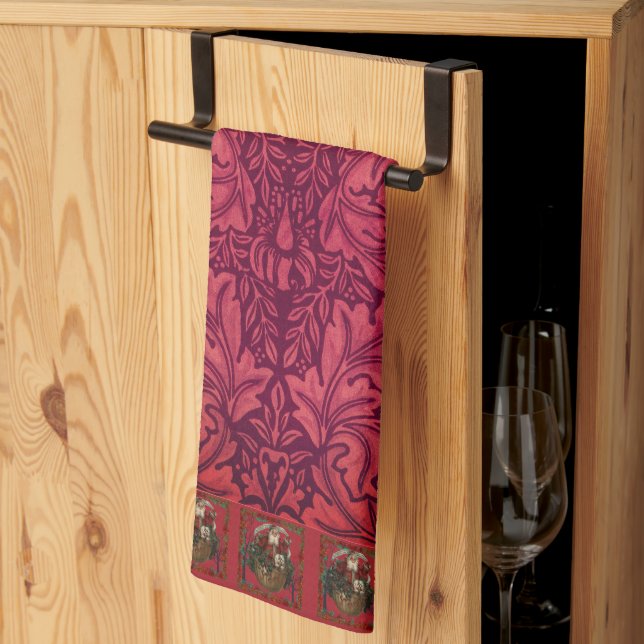 William * Morris  Santa Claus Tea Towel (Thirds Fold)