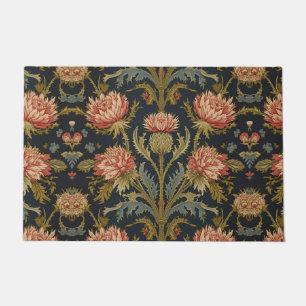 William Morris Scottish Thistle vintage floral Doormat