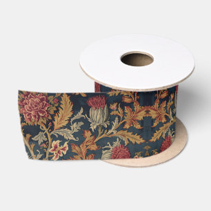 William Morris Scottish Thistle vintage floral Satin Ribbon