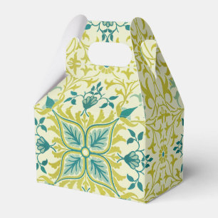 William Morris Seamless Ceiling Lime Green Pattern Favour Box