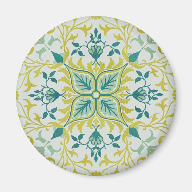 William Morris Seamless Ceiling Lime Green Pattern Magnet (Front)