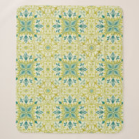 William Morris Seamless Ceiling Lime Green Pattern