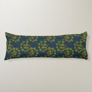 William Morris Seamless Grape Vine Black Pattern Body Cushion