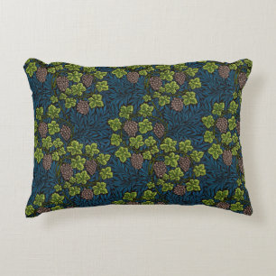 William Morris Seamless Grape Vine Black Pattern Decorative Cushion