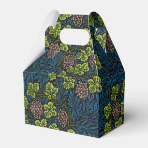 William Morris Seamless Grape Vine Black Pattern Favour Box