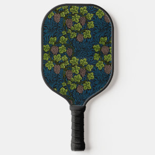 William Morris Seamless Grape Vine Black Pattern Pickleball Paddle