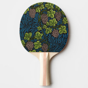 William Morris Seamless Grape Vine Black Pattern Ping Pong Paddle