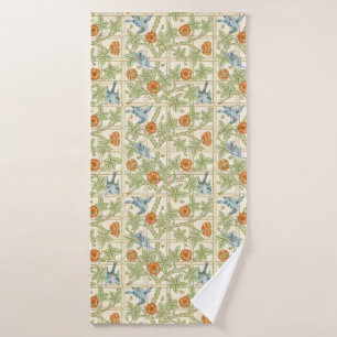 William Morris Seamless Trellis Bird Rose Pattern Bath Towel Set