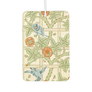 William Morris Seamless Trellis Bird Rose Pattern Car Air Freshener