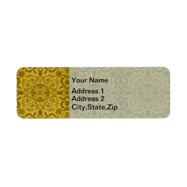 William Morris Seamless Vine Gold Yellow Pattern (Front)
