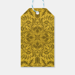 William Morris Seamless Vine Gold Yellow Pattern Gift Tags