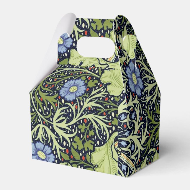 William Morris Seaweed Antique Flower Favour Box (Front Side)