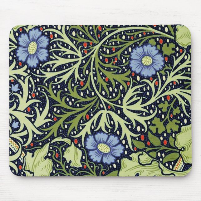 William Morris Seaweed Antique Flower Mouse Pad (Front)