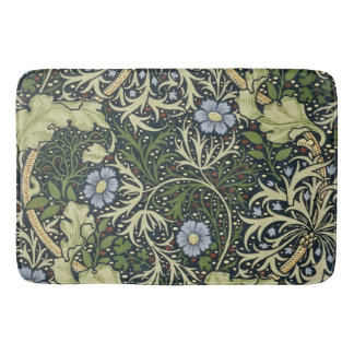 William Morris Seaweed Pattern Floral Vintage Art Bath Mat