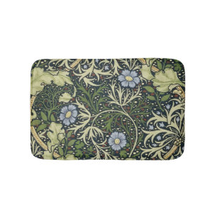 William Morris Seaweed Pattern Floral Vintage Art Bath Mat