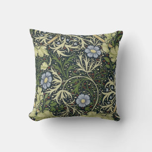 William Morris Seaweed Pattern Floral Vintage Art Cushion