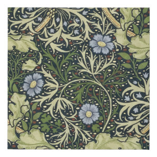 William Morris Seaweed Pattern Floral Vintage Art Faux Canvas Print