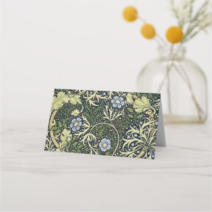 William Morris Seaweed Pattern Floral Vintage Art Place Card