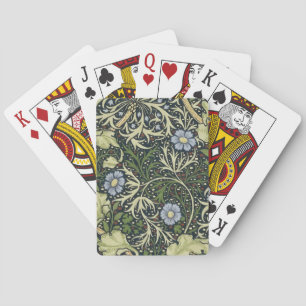 William Morris Seaweed Pattern Floral Vintage Art Playing Cards