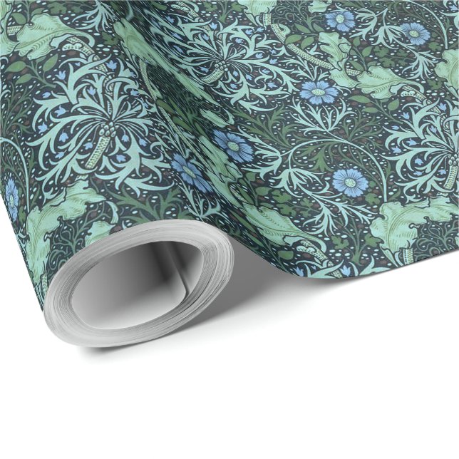 William Morris Seaweed Pattern    Wrapping Paper (Roll Corner)