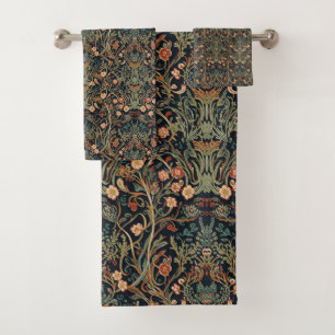William Morris Seaweed Vintage Floral art nouveau Bath Towel Set
