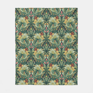 William Morris Seaweed Vintage Floral art nouveau Fleece Blanket