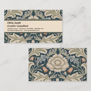 William Morris Severn Floral Garden Flower Classic Business Card