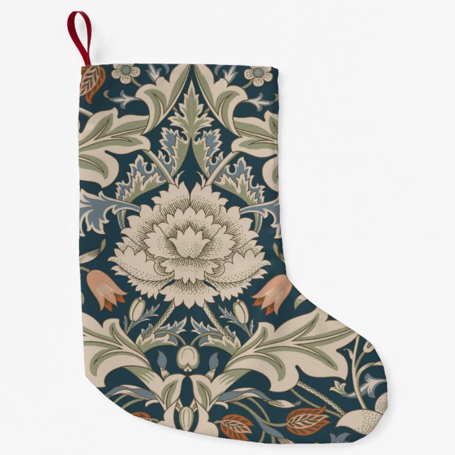William Morris Severn Floral Garden Flower Classic Small Christmas Stocking (Front)
