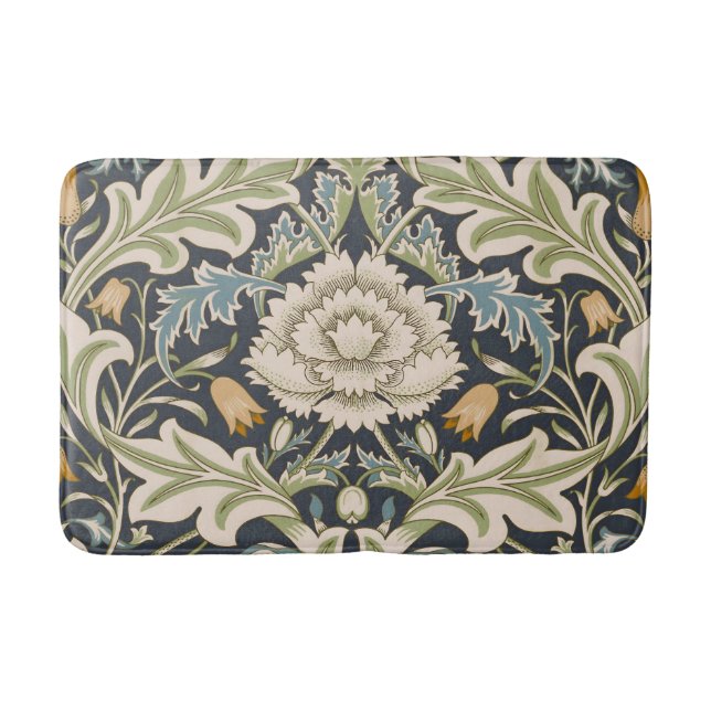 William Morris Severn Floral Pattern Classic Bath Mat (Front)