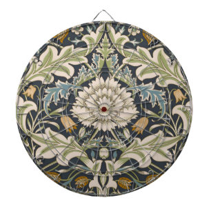 William Morris Severn Navy Blue Floral Art Dartboard