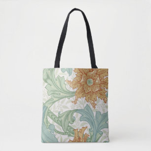 William Morris Single Stem Floral Pattern Tote Bag