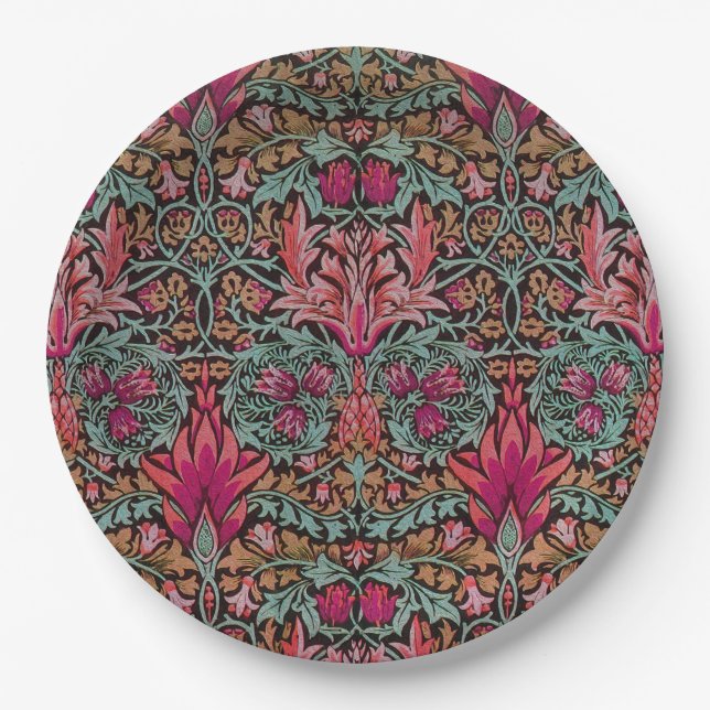 William Morris Snakehead Pattern  Paper Plate (Front)