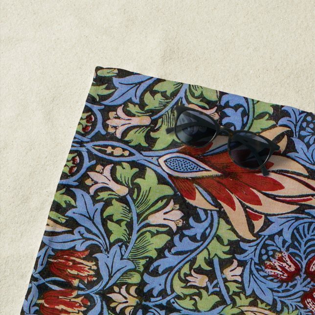 William Morris Snakeshead Beach Towel (In Situ)