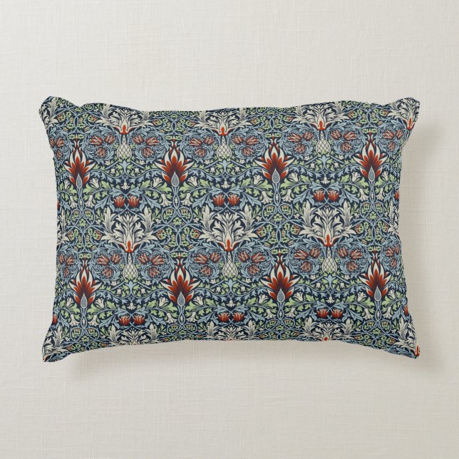 William Morris Snakeshead Floral Classic Botanical Decorative Cushion (Front)