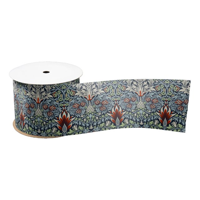 William Morris Snakeshead Floral Classic Botanical Satin Ribbon (Spool)