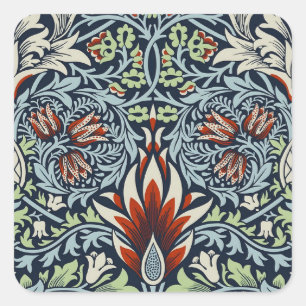 William Morris Snakeshead Floral Classic Botanical Square Sticker