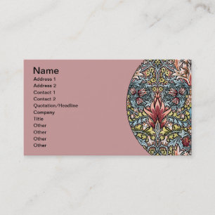 William Morris Snakeshead Floral Pattern Business Card