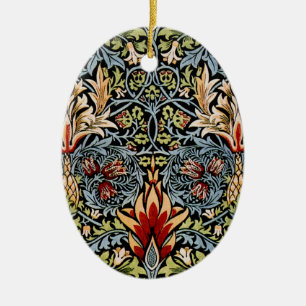 William Morris Snakeshead Floral Pattern Ceramic Tree Decoration