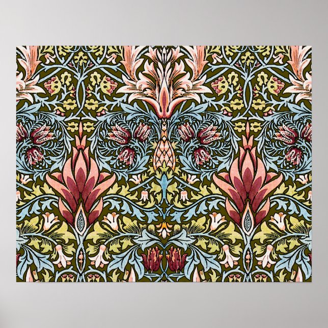 William Morris Snakeshead Floral Pattern Poster (Front)