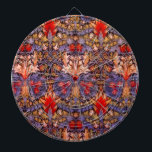 William Morris Snakeshead Vintage Floral Dartboard<br><div class="desc">William Morris' Snakeshead textile fabric was first produced in 1876. Inspired from a number of Indian textiles,  this complex design is dominated by rich colours of blue and red.</div>