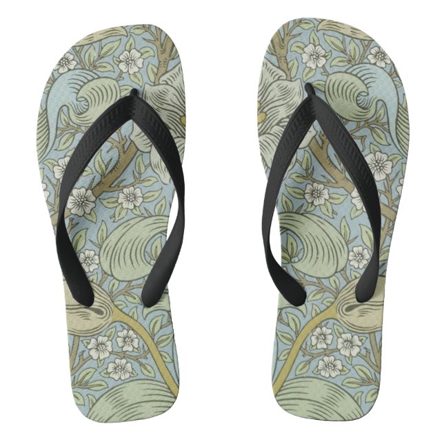 William Morris Spring Thicket: Antique Floral Jandals (Footbed)