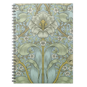 William Morris Spring Thicket: Antique Floral Spiral Notebook