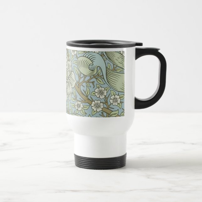 William Morris Spring Thicket: Antique Floral Travel Mug (Right)