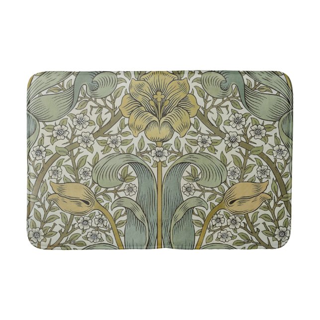 William Morris Spring Thicket Classic Pattern Bath Mat (Front)